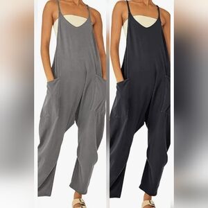 ComfyWomen's Jumpsuit in Light and Dark Gray